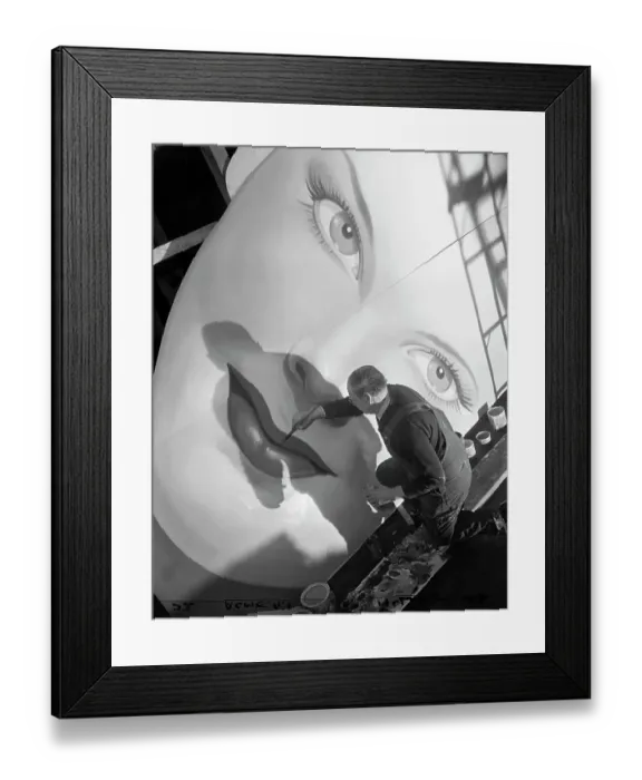 Framed Print : Man Painting Billboard Framed Print : Man Painting Billboard