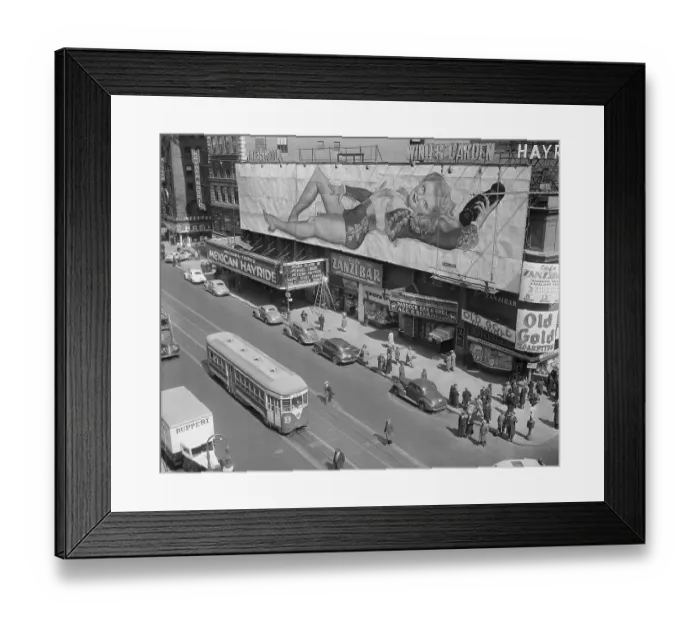 Framed Print : Reclining Woman Billboard Framed Print : Reclining Woman Billboard