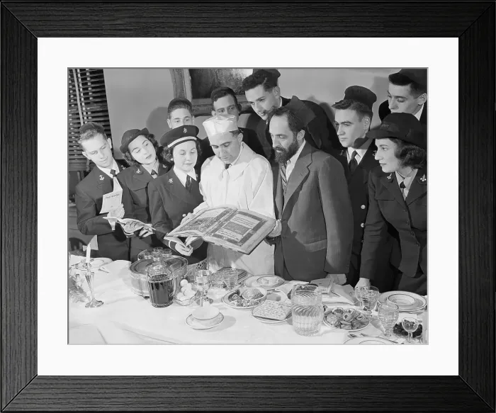 Framed Print : Seder Ceremony For Navy Students Framed Print : Seder Ceremony For Navy Students