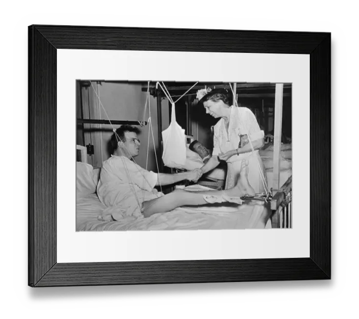 Framed Print : Eleanor Roosevelt Visiting Hospital Framed Print : Eleanor Roosevelt Visiting Hospital