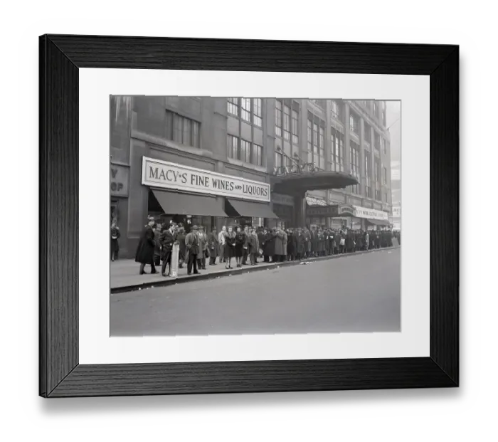 Framed Print : Line Waiting To Buy Liquor At Macy'S Framed Print : Line Waiting To Buy Liquor At Macy'S