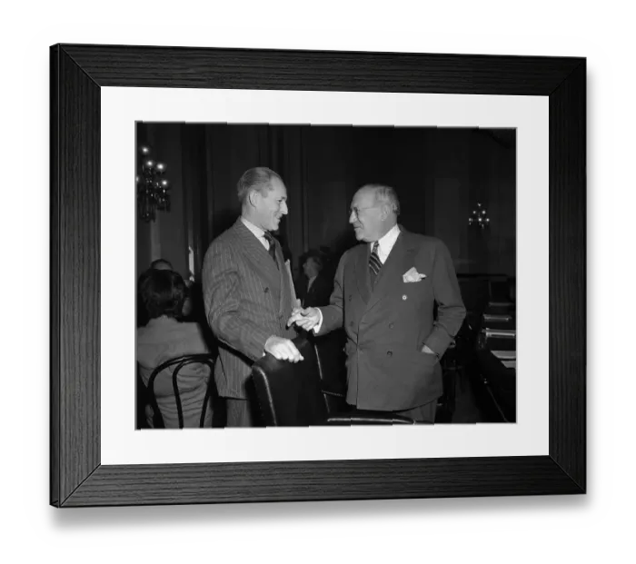 Framed Print : Marriner Eccles and Robert F. Wagner Talking Framed Print : Marriner Eccles and Robert F. Wagner Talking
