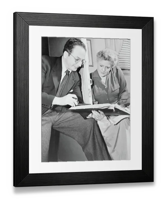 Framed Print : Ethel Barrymore with Clifford Odets Framed Print : Ethel Barrymore with Clifford Odets