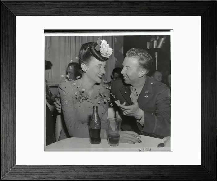 Framed Print : Don Budge and Wife Dining at Stork Club Framed Print : Don Budge and Wife Dining at Stork Club