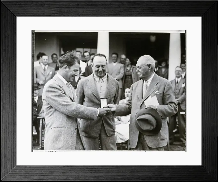 Framed Print : Bob Hamilton Receiving Golf Prize Framed Print : Bob Hamilton Receiving Golf Prize