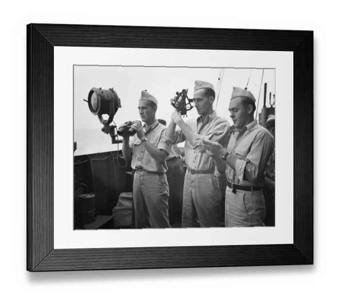 Framed Print : Navy Officers Performing Different Tasks Framed Print : Navy Officers Performing Different Tasks