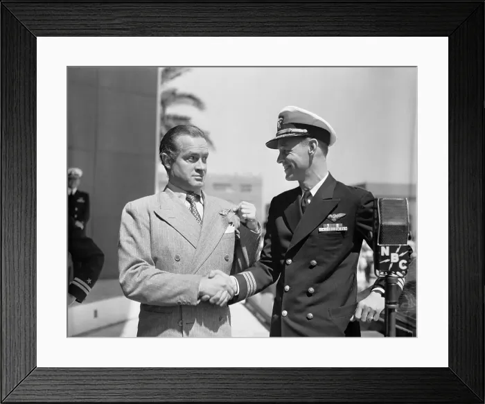 Framed Print : Bob Hope and John Thatch Shaking Hands Framed Print : Bob Hope and John Thatch Shaking Hands