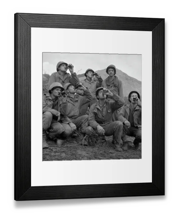 Framed Print : Soldiers Gulp Down Coca Cola Framed Print : Soldiers Gulp Down Coca Cola