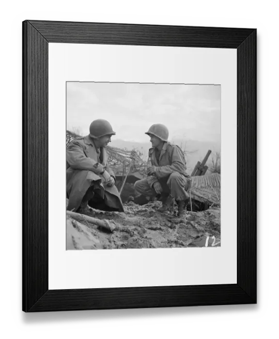 Framed Print : Jack Frazer Interviews Soldier Framed Print : Jack Frazer Interviews Soldier