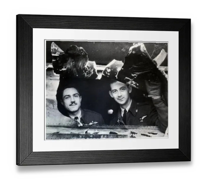 Framed Print : Men In Plane; Looking Thru Hole In Plane Framed Print : Men In Plane; Looking Thru Hole In Plane