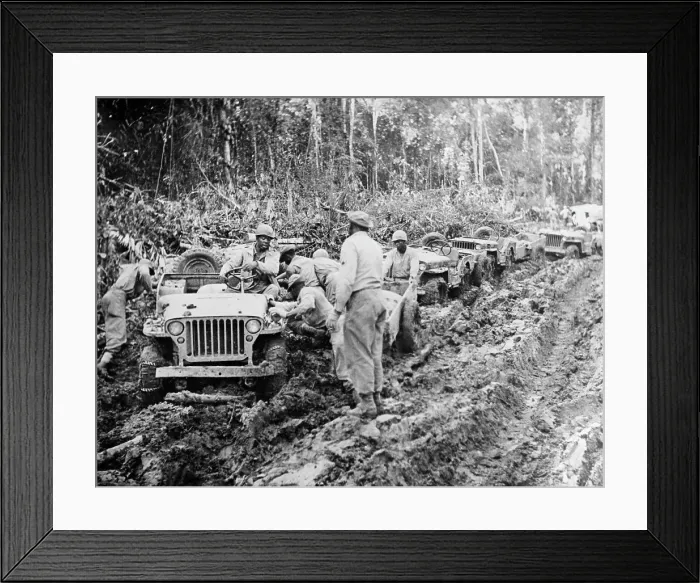 Framed Print : Caravan of Buggies with African American Soldiers Framed Print : Caravan of Buggies with African American Soldiers