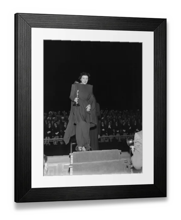 Framed Print : Katina Paxinou Receiving Oscar Framed Print : Katina Paxinou Receiving Oscar