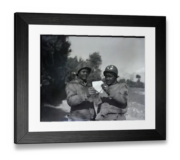 Framed Print : Soldiers Sharing Letter Framed Print : Soldiers Sharing Letter