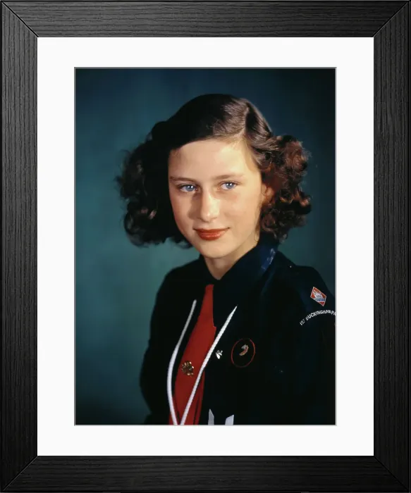 Framed Print : Princess Margaret Rose Wearing Girl Guides Uniform Framed Print : Princess Margaret Rose Wearing Girl Guides Uniform