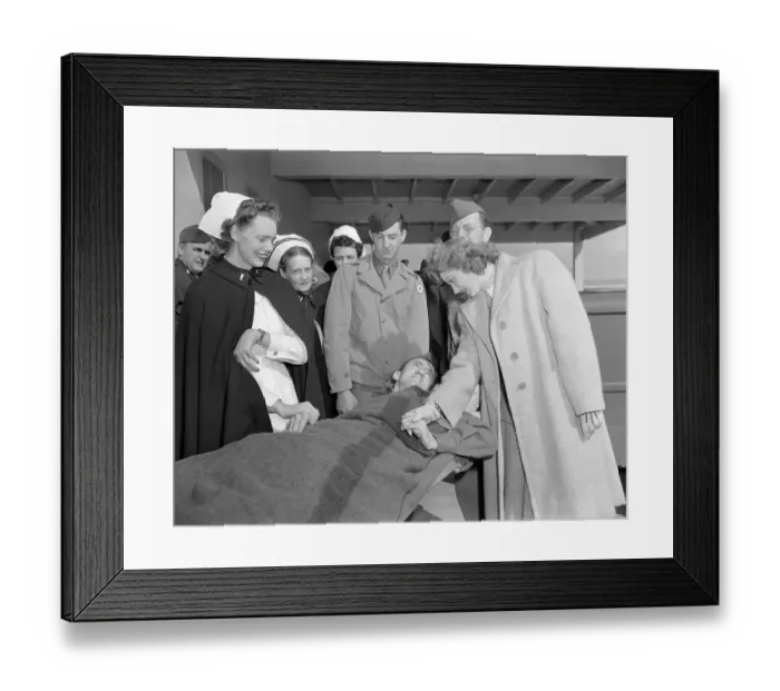 Framed Print : Actress Lucille Ball Visiting Injured Soldier Framed Print : Actress Lucille Ball Visiting Injured Soldier