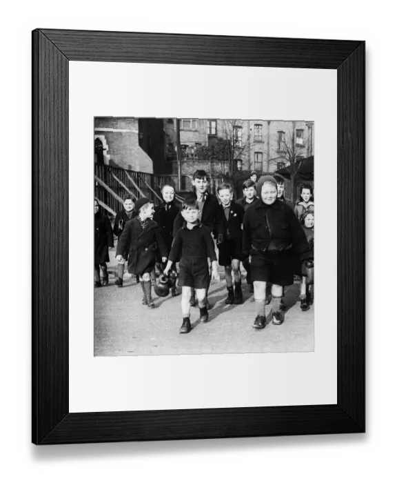 Framed Print : John Sullivan As Boy Walks W / Friends Framed Print : John Sullivan As Boy Walks W / Friends