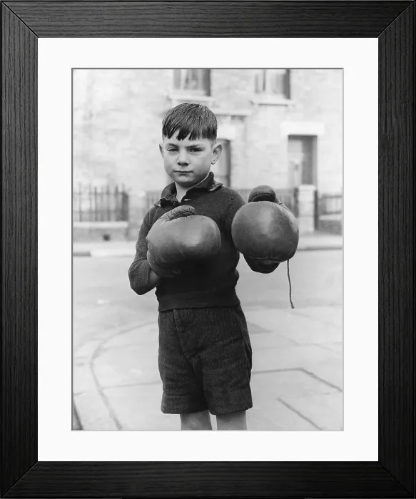 Framed Print : Young John L. Sullivan II Wearing Boxing Gloves Framed Print : Young John L. Sullivan II Wearing Boxing Gloves