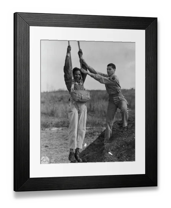 Framed Print : World War Two: African American 555th Parachute Infantry Battalion