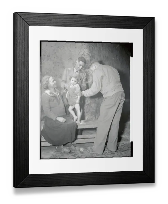 Framed Print : Infant Being Examined for Lice Framed Print : Infant Being Examined for Lice