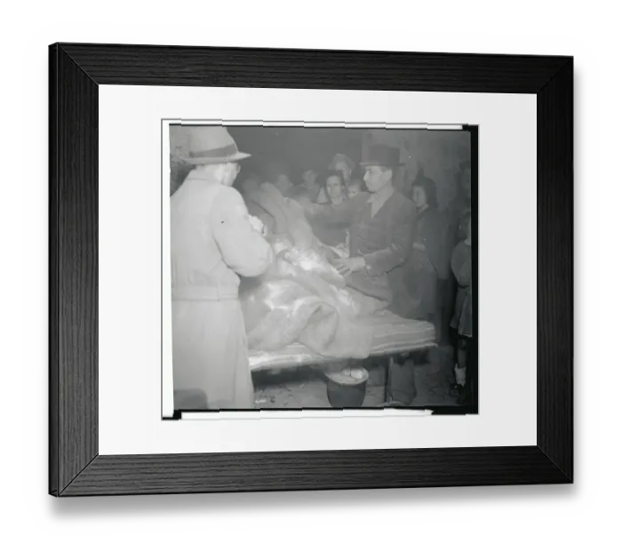 Framed Print : Italian Family in Air Raid Shelter Framed Print : Italian Family in Air Raid Shelter