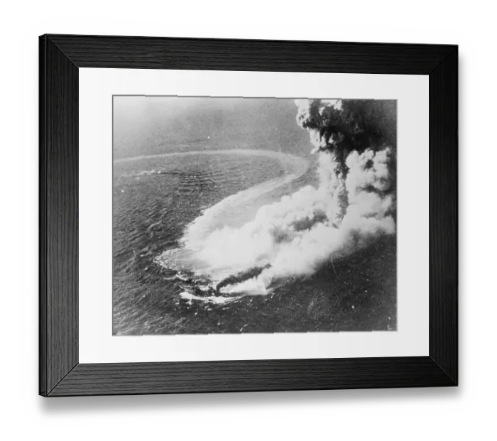 Framed Print : Ship Being Blown Up Framed Print : Ship Being Blown Up