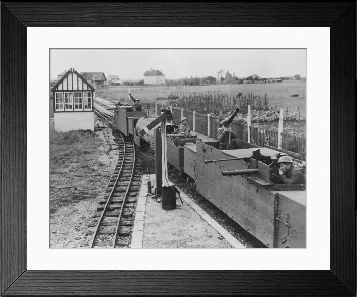 Framed Print : British Soldiers Patrolling In Train