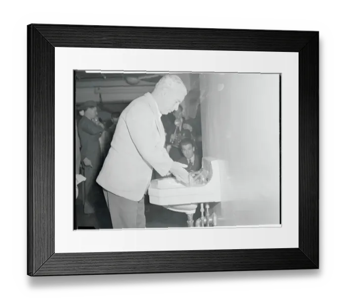 Framed Print : Charlie Chaplin Washing His Hands Framed Print : Charlie Chaplin Washing His Hands