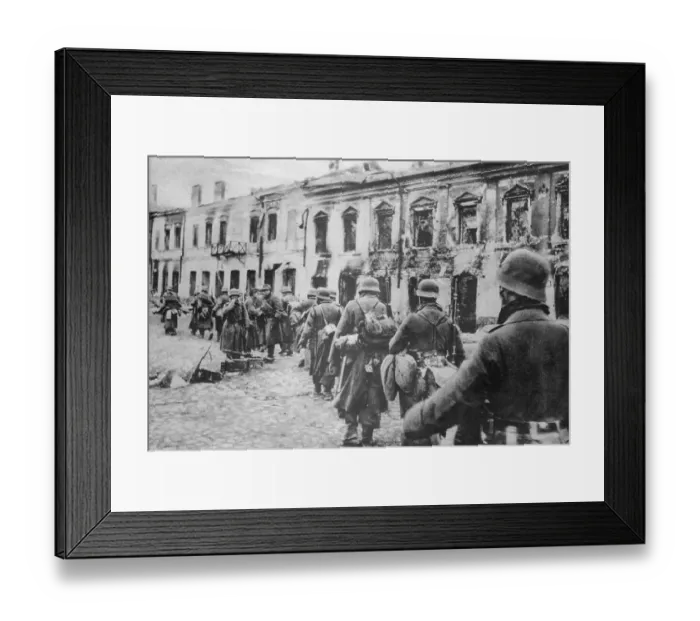 Framed Print : German Troops Withdraw from Zhitomyr, Ukraine 1944 Framed Print : German Troops Withdraw from Zhitomyr, Ukraine 1944