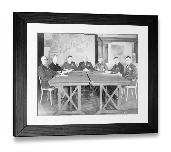 Framed Print : Allied Supreme Command at Headquarters Framed Print : Allied Supreme Command at Headquarters