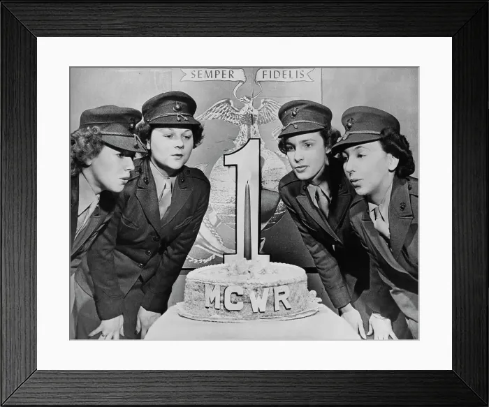 Framed Print : World War Two United States Marine Corps Women's Reserve 1944 Framed Print : World War Two United States Marine Corps Women's Reserve 1944