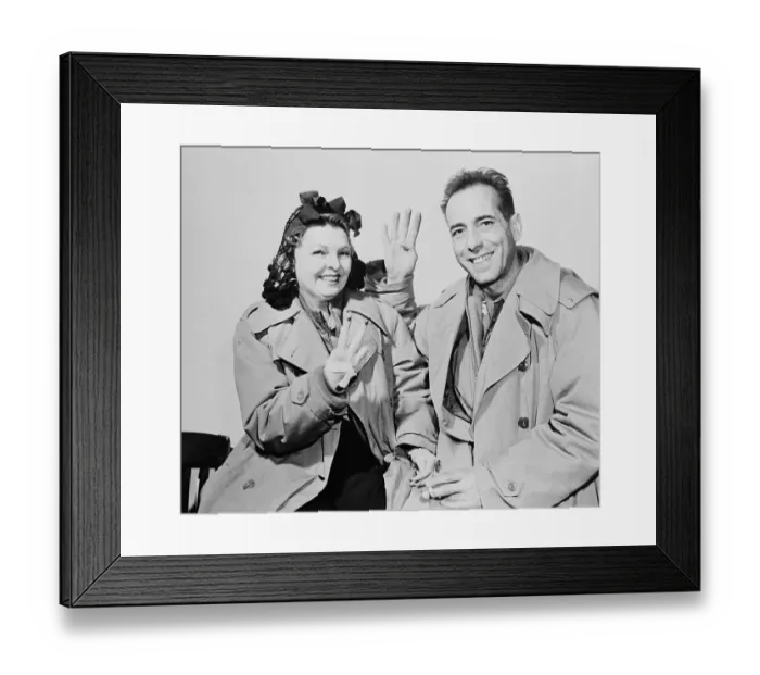 Framed Print : Humphrey Bogart and Mayo Methot Giving Signals Framed Print : Humphrey Bogart and Mayo Methot Giving Signals