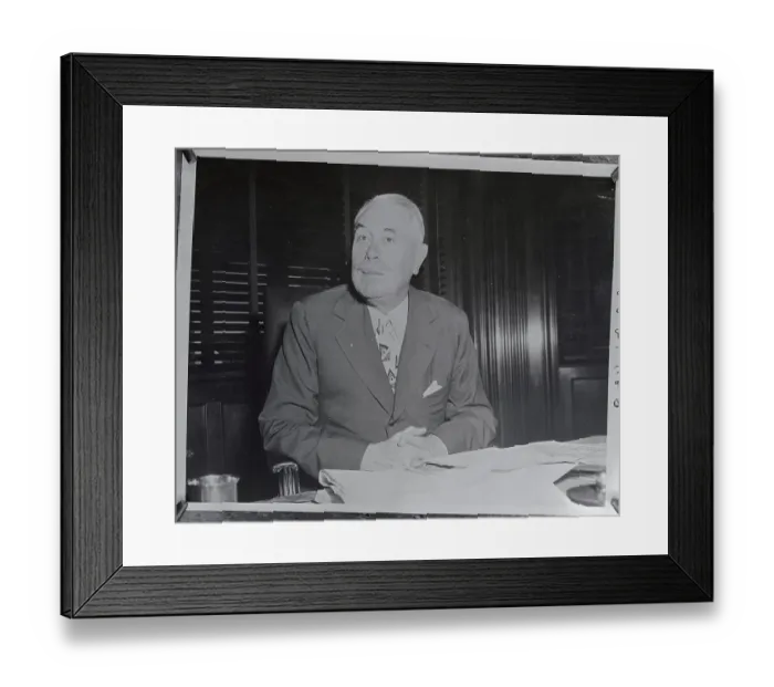 Framed Print : Robert McCormick Sitting at Desk Framed Print : Robert McCormick Sitting at Desk