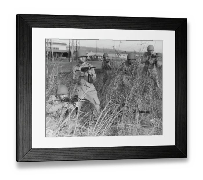 Framed Print : World War Two African American 555th Parachute Infantry Battalion Framed Print : World War Two African American 555th Parachute Infantry Battalion