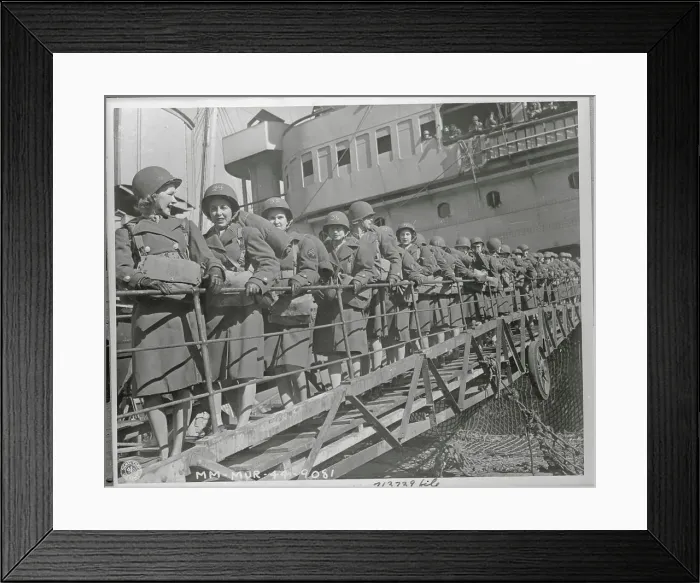 Framed Print : WACs Landing Ashore in Africa Framed Print : WACs Landing Ashore in Africa