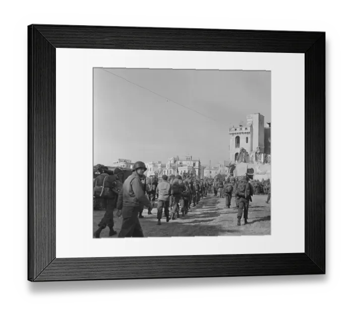 Framed Print : Troops Arriving in Anzio Framed Print : Troops Arriving in Anzio