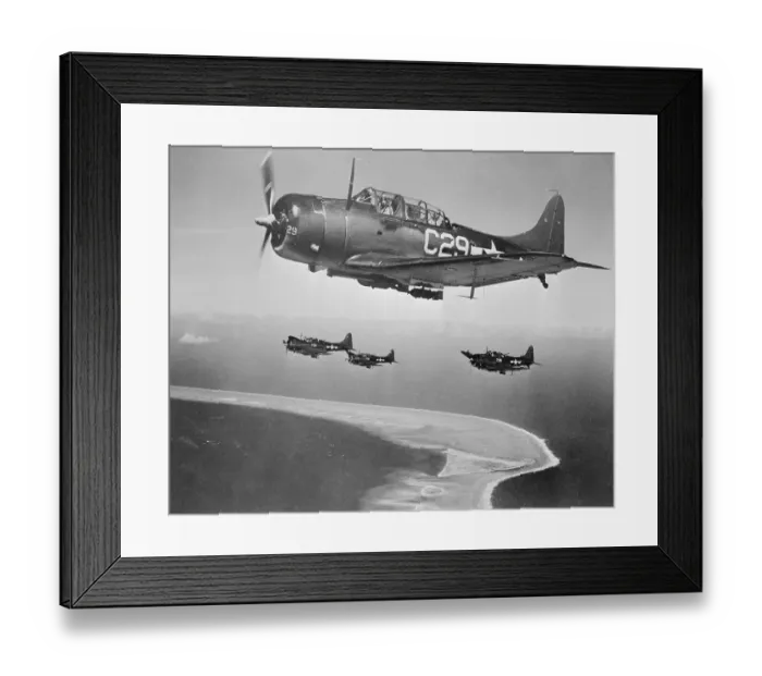 Framed Print : Military Airplanes Flying Over Island Framed Print : Military Airplanes Flying Over Island