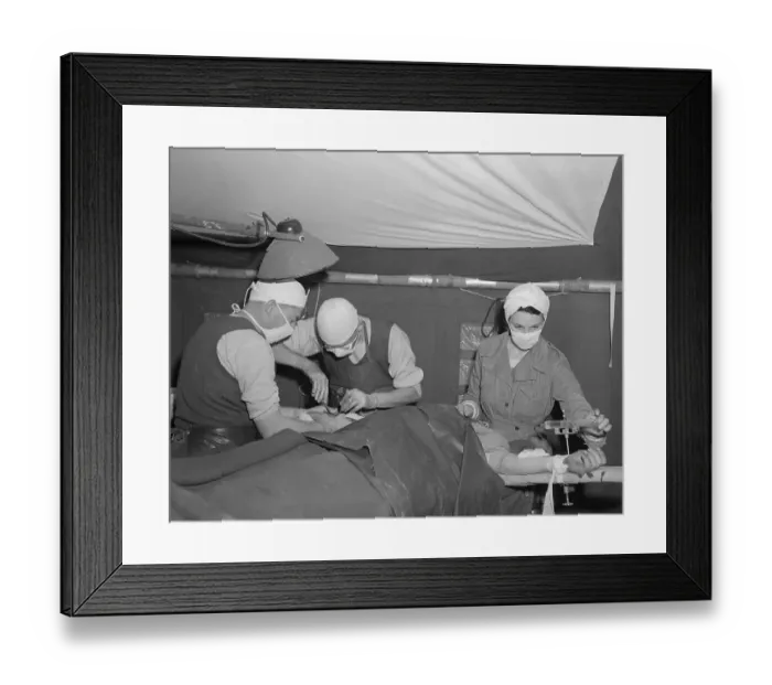 Framed Print : Surgery Scene at an Evacuation Hospital Framed Print : Surgery Scene at an Evacuation Hospital