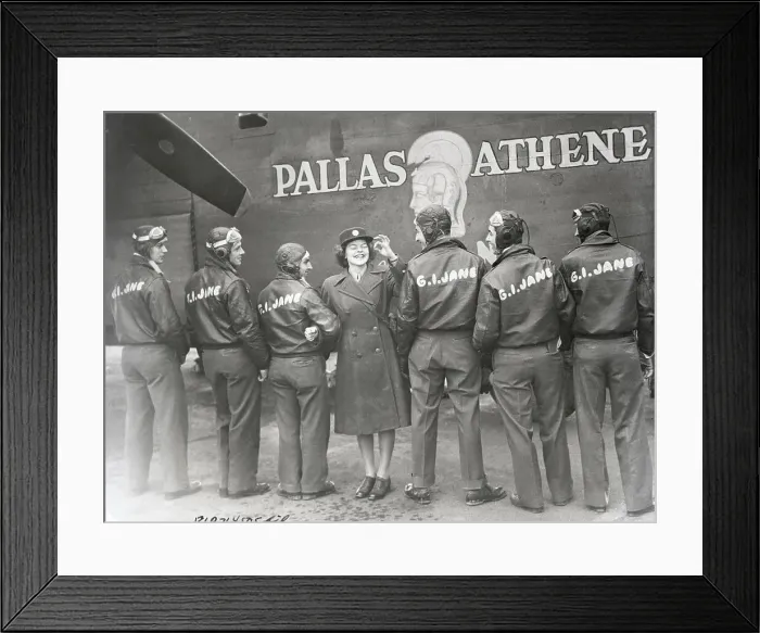 Framed Print : Hazel Bliss and Bomber Crew Christening G.I. Jane Framed Print : Hazel Bliss and Bomber Crew Christening G.I. Jane