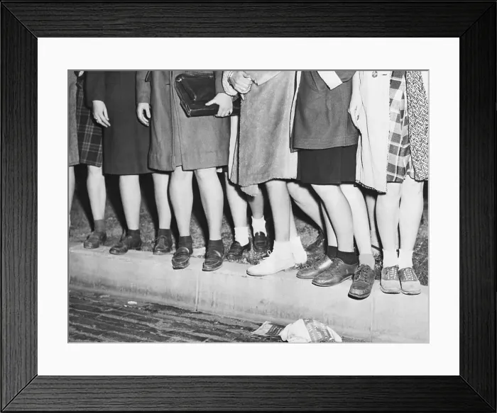 Framed Print : Group Of Girls Wearing Bobby Socks Framed Print : Group Of Girls Wearing Bobby Socks