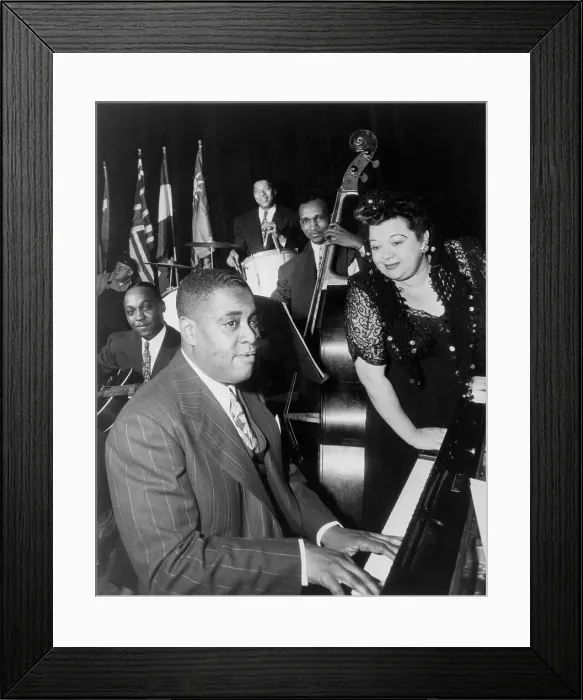Framed Print : Jazz Performers Playing Their Instruments Framed Print : Jazz Performers Playing Their Instruments