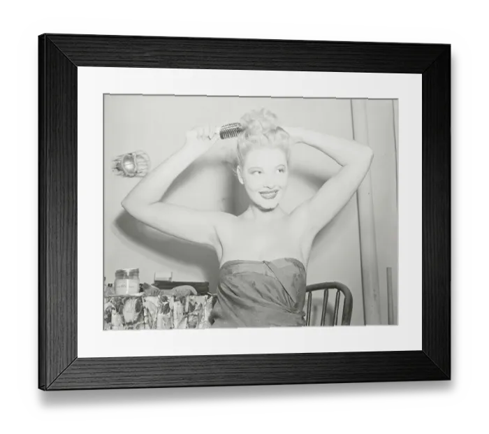 Framed Print : Lucy Cochrane Combing her Hair Framed Print : Lucy Cochrane Combing her Hair