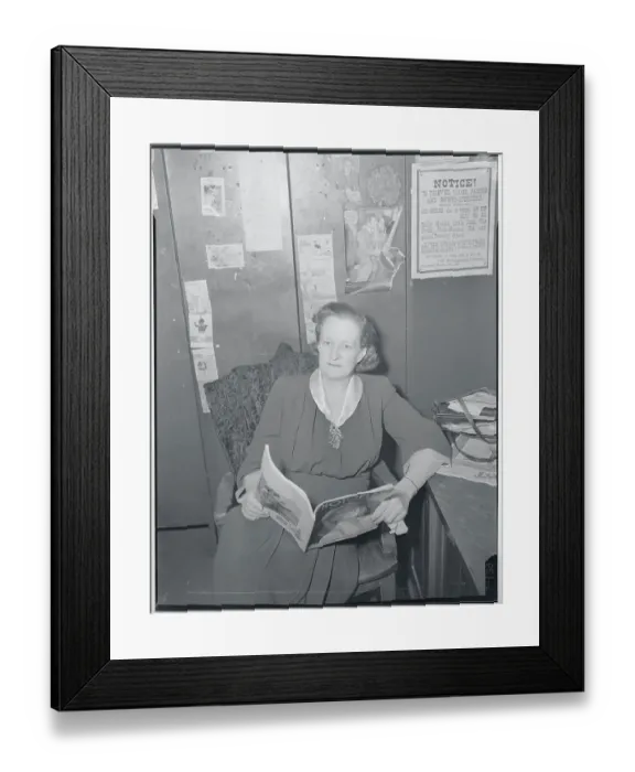 Framed Print : Woman Reading a Magazine Framed Print : Woman Reading a Magazine