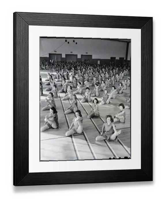 Framed Print : Women On The Floor Do Excercises Framed Print : Women On The Floor Do Excercises