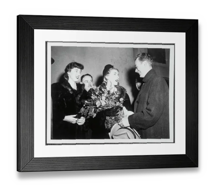 Framed Print : Clare Boothe Luce and Husband Leaving Funeral For Daughter Framed Print : Clare Boothe Luce and Husband Leaving Funeral For Daughter
