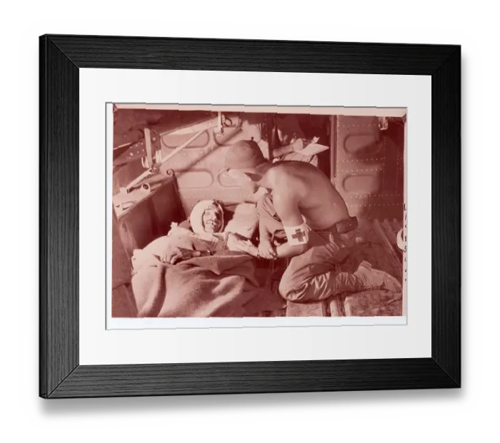 Framed Print : Surgeon Speaking to Wounded Soldier Framed Print : Surgeon Speaking to Wounded Soldier