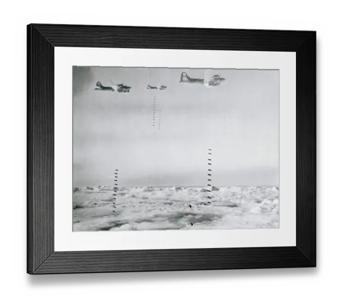 Framed Print : US Flying Fortresses Over Germany Framed Print : US Flying Fortresses Over Germany