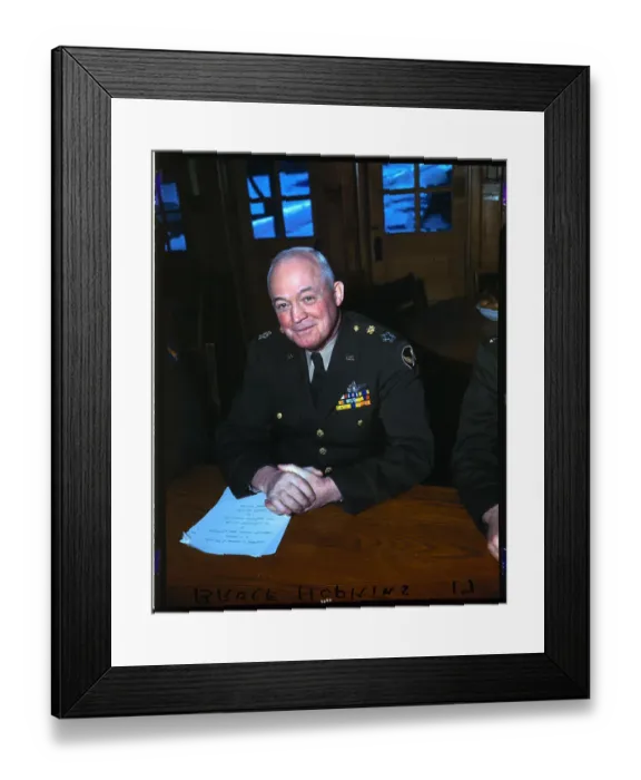 Framed Print : Henry H. Wilson Sitting at Desk