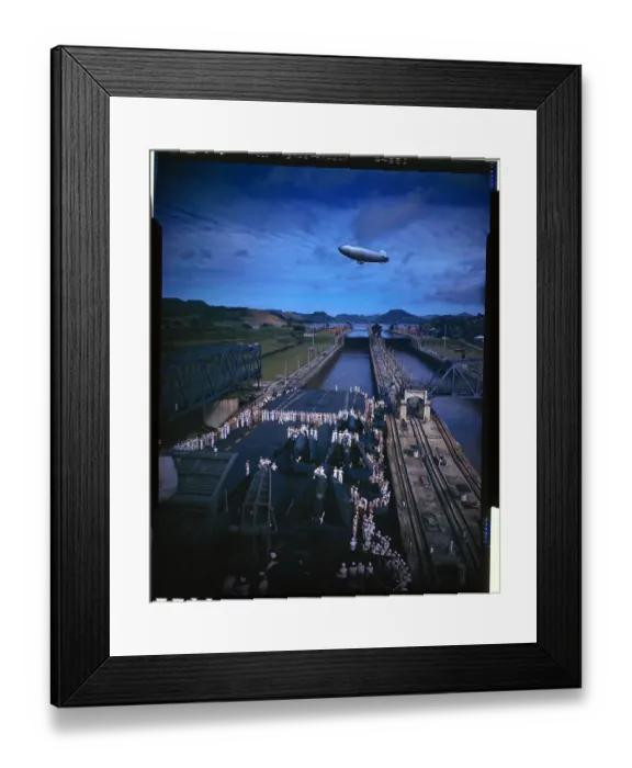 Framed Print : Ship Entering Panama Canal Framed Print : Ship Entering Panama Canal