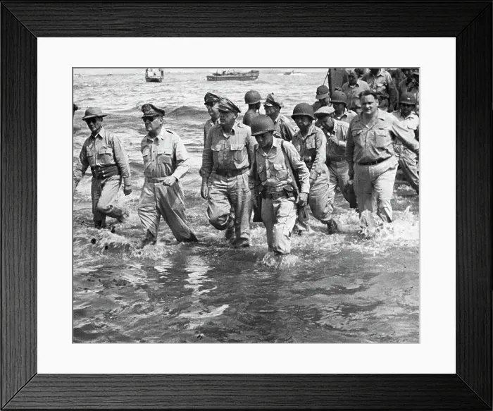 Framed Print : General MacArthur Returns to the Philippines Framed Print : General MacArthur Returns to the Philippines