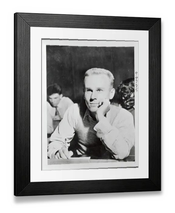 Framed Print : Marine Robert Corwin Sitting at Desk Framed Print : Marine Robert Corwin Sitting at Desk